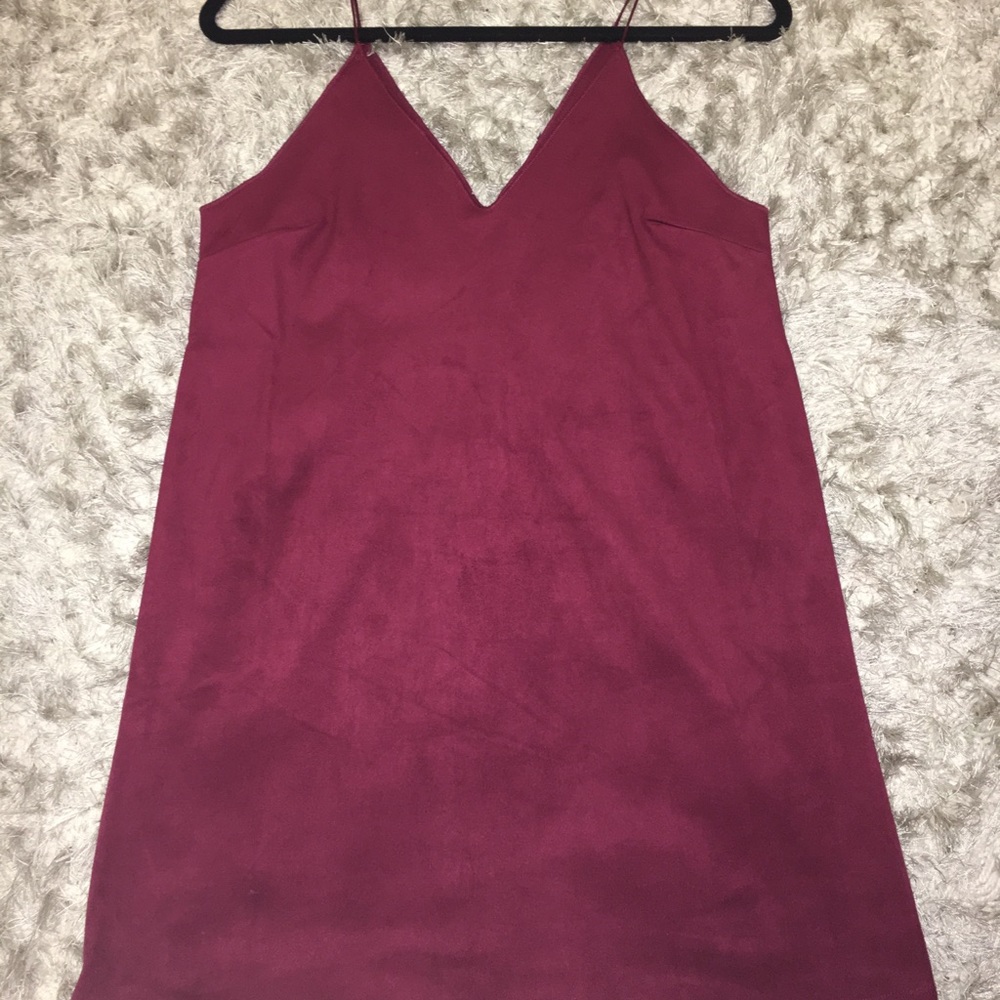 Forever21 Red Faux Suede Mini Dress